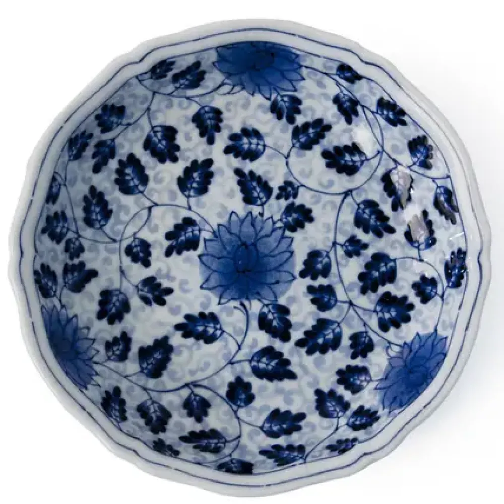 Ai Karakusa 6.75" Dessert Dish^MIYA Company Outlet