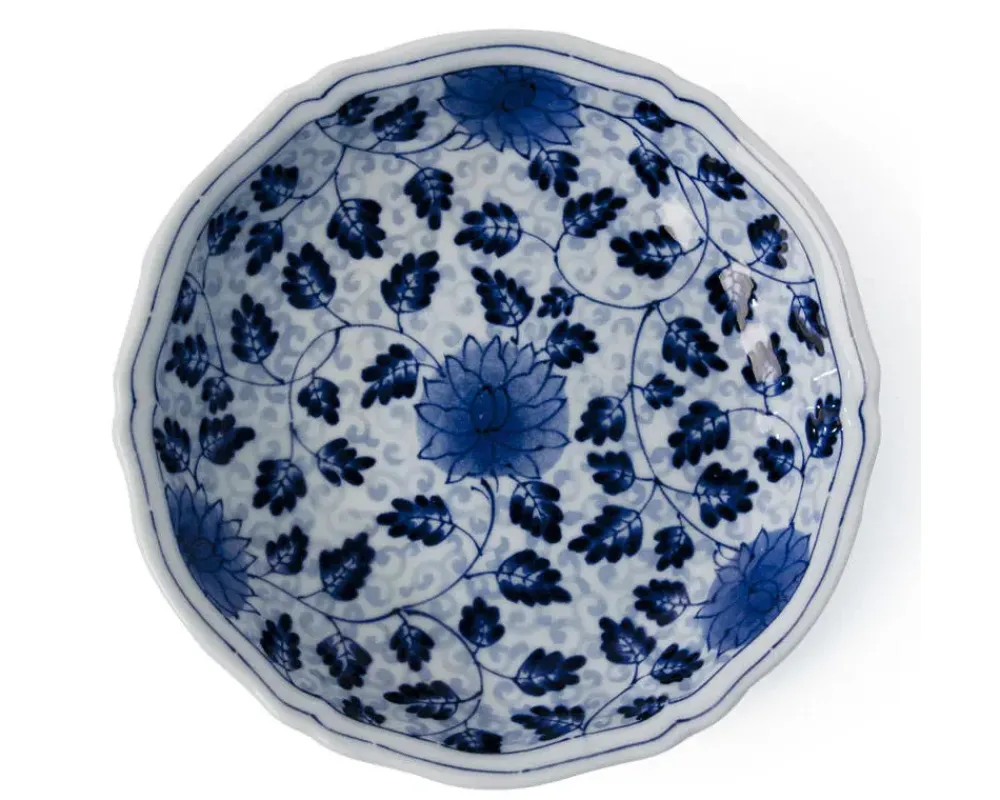 Ai Karakusa 6.75" Dessert Dish^MIYA Company Outlet