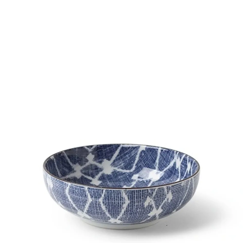 Aizome Hishi 5" Shallow Bowl^MIYA Company Outlet