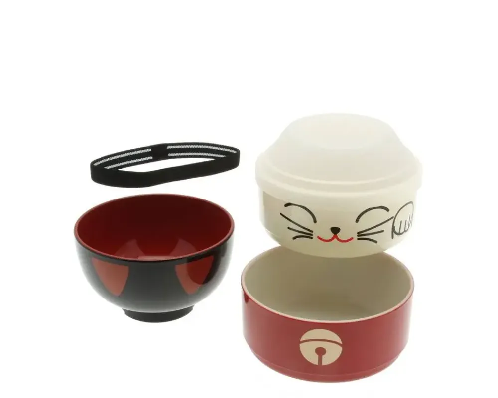 Bento Set Fortune Cat Red^MIYA Company Sale