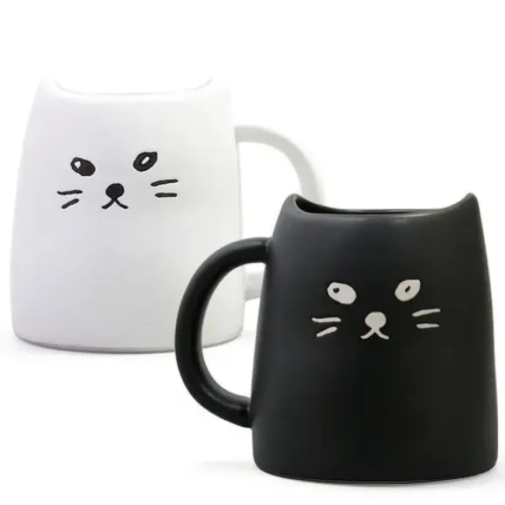 Black & White Cat Mug Set^MIYA Company Hot