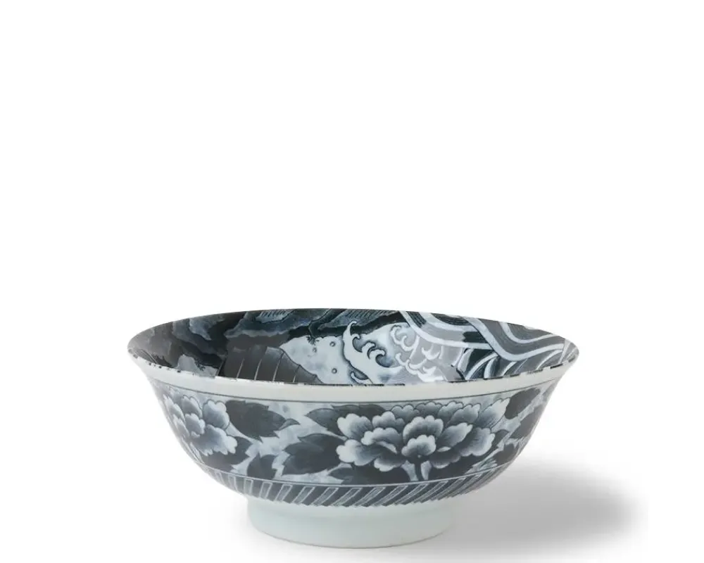 Black Ko-Imari Carp Bowl 8-1/4"^MIYA Company Cheap