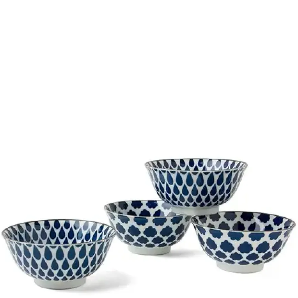 Blue & White 6" Bowl Set^MIYA Company Cheap