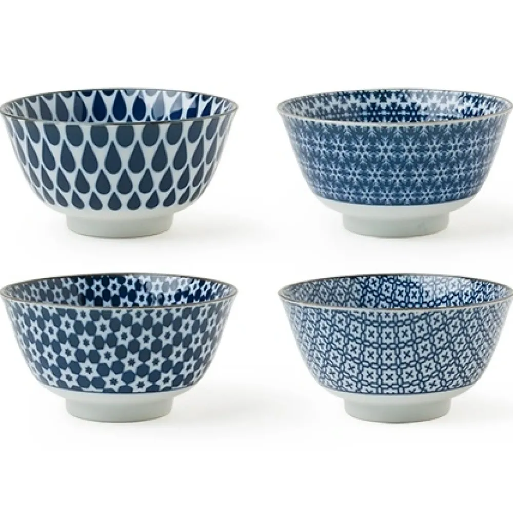 Blue & White 5" Bowl Set^MIYA Company Cheap