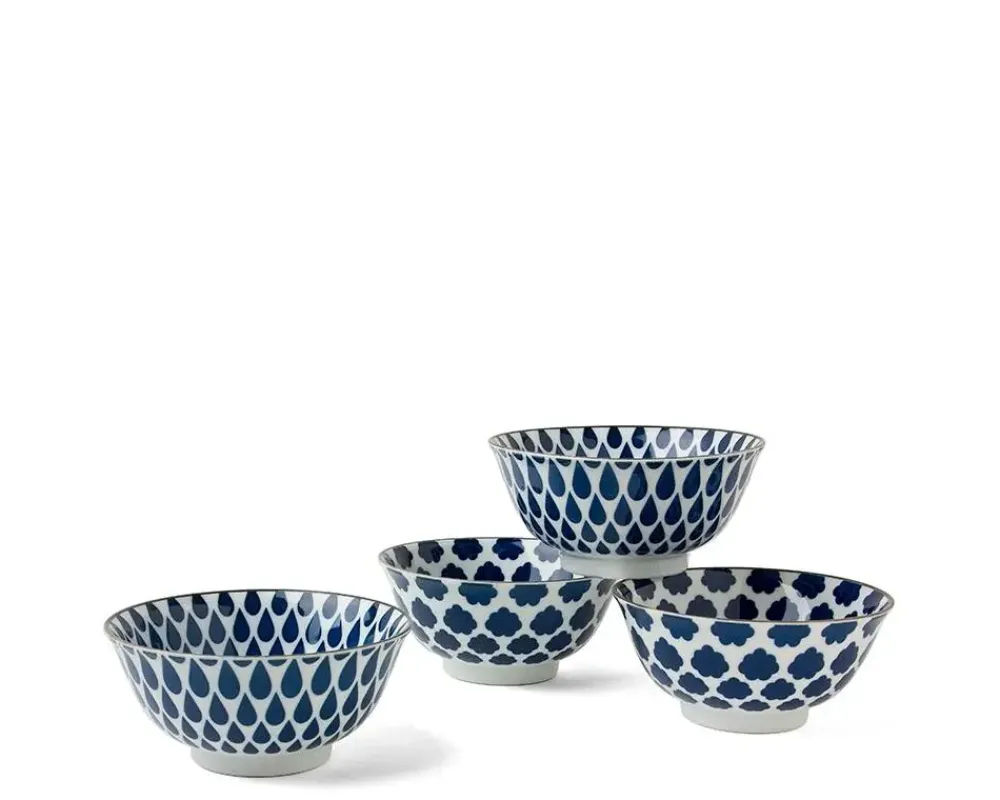 Blue & White 6" Bowl Set^MIYA Company Cheap