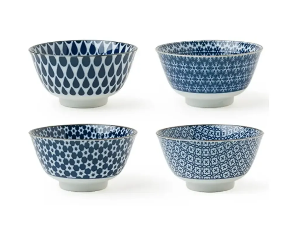 Blue & White 5" Bowl Set^MIYA Company Cheap