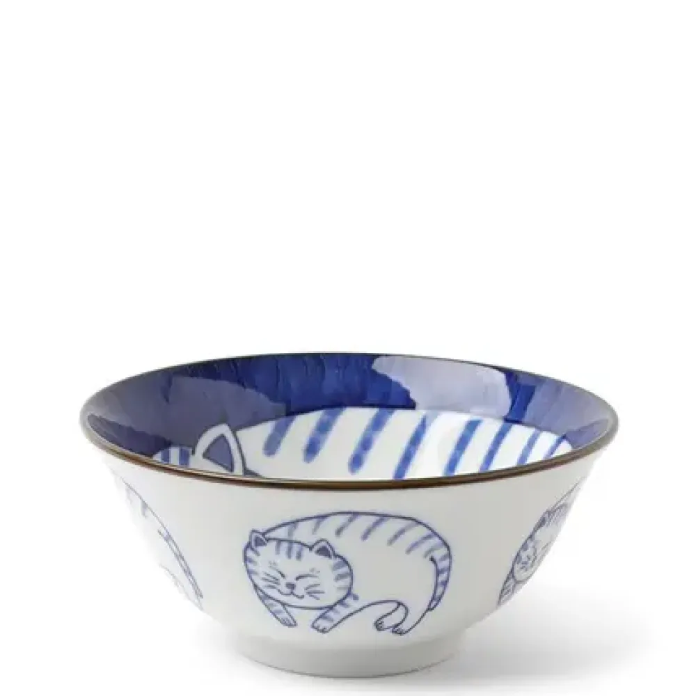 Blue & White Cat 5-3/4" Bowl^MIYA Company Best Sale