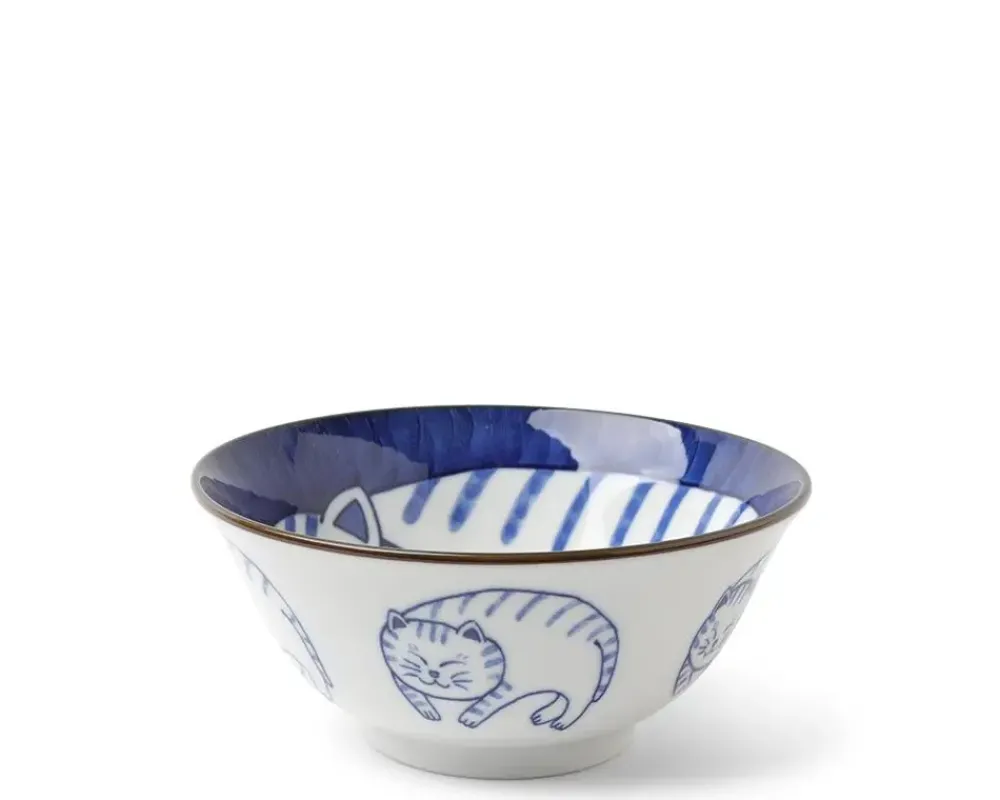 Blue & White Cat 5-3/4" Bowl^MIYA Company Best Sale