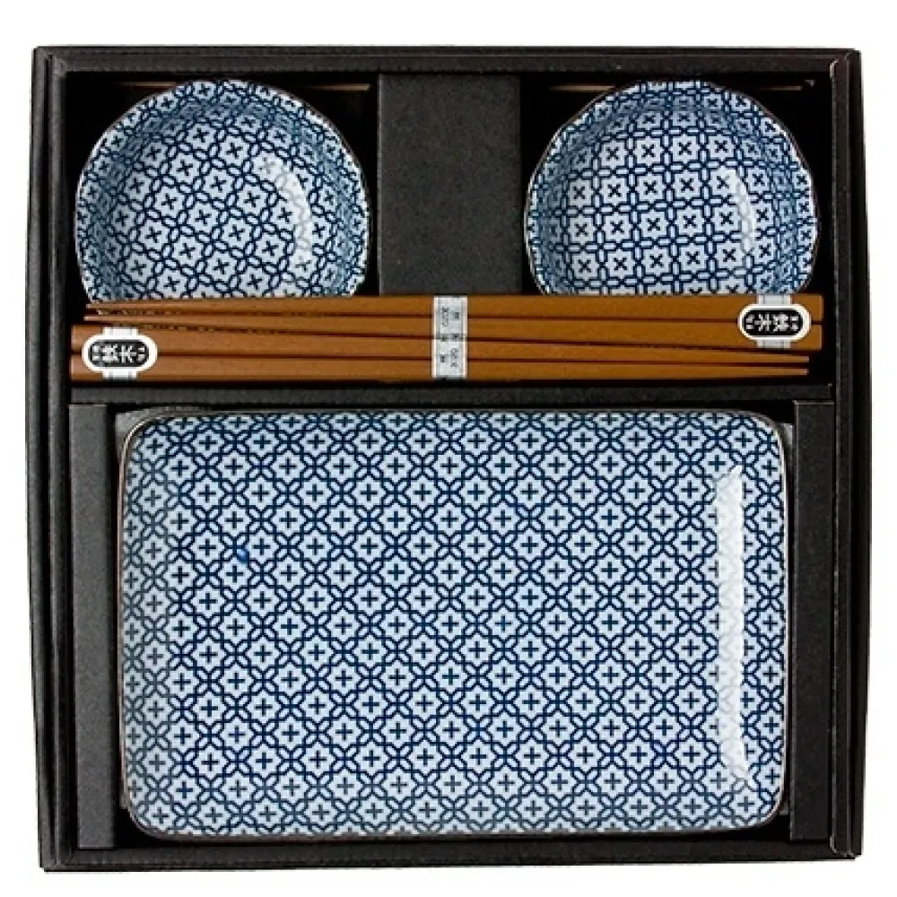 Blue & White Cross Sushi Set^MIYA Company Best Sale