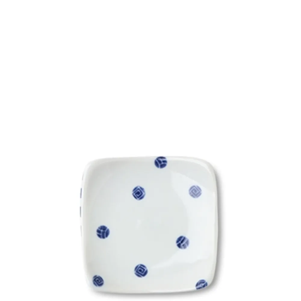 Blue & White Dots 3.5" Plate^MIYA Company Discount