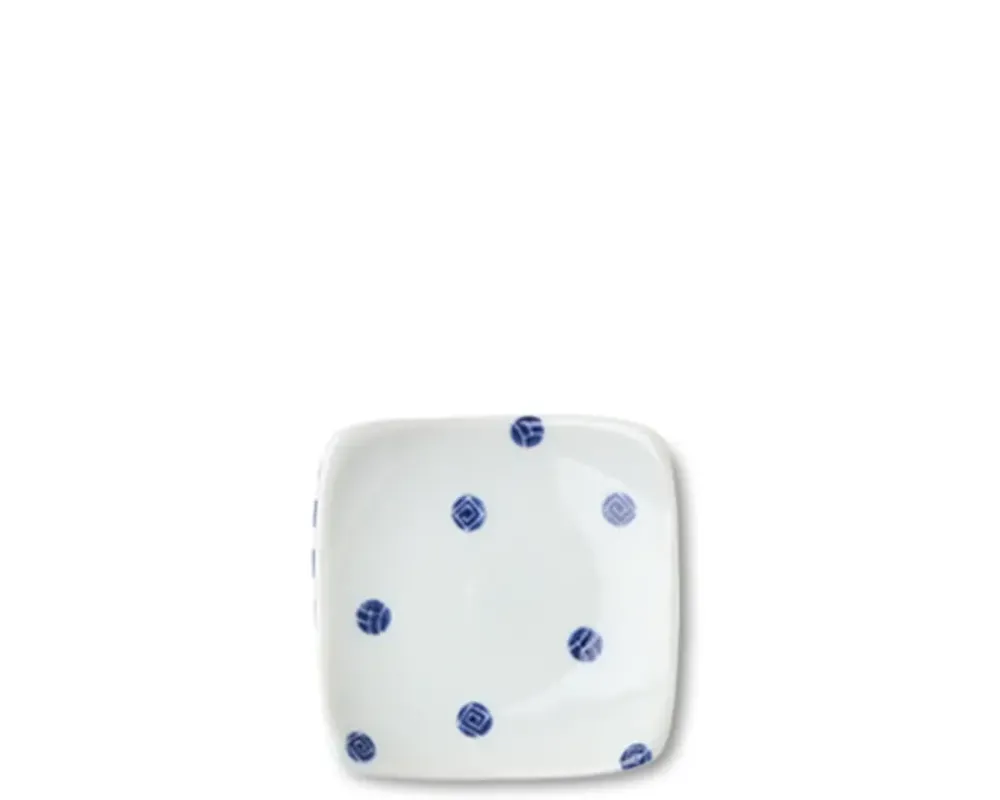 Blue & White Dots 3.5" Plate^MIYA Company Discount