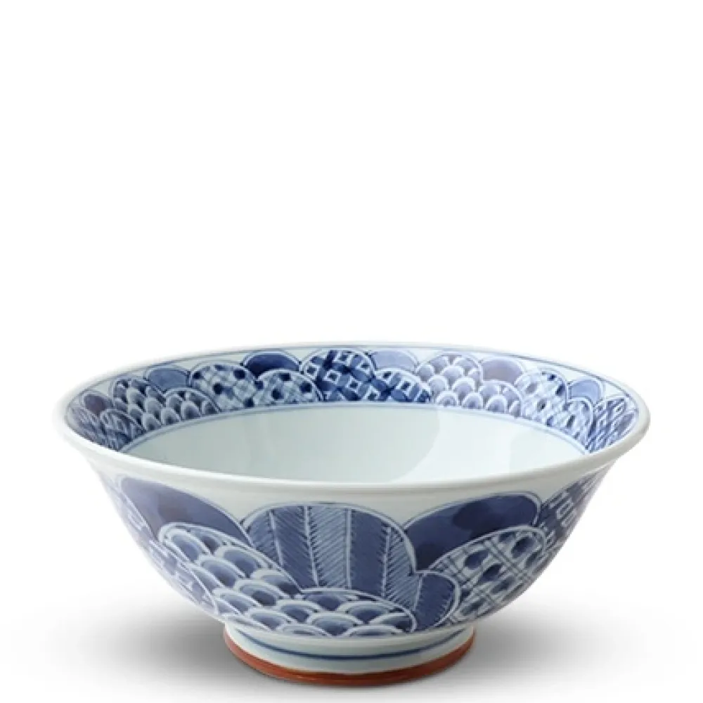 Blue & White Patterns 7.5" Noodle Bowl^MIYA Company New