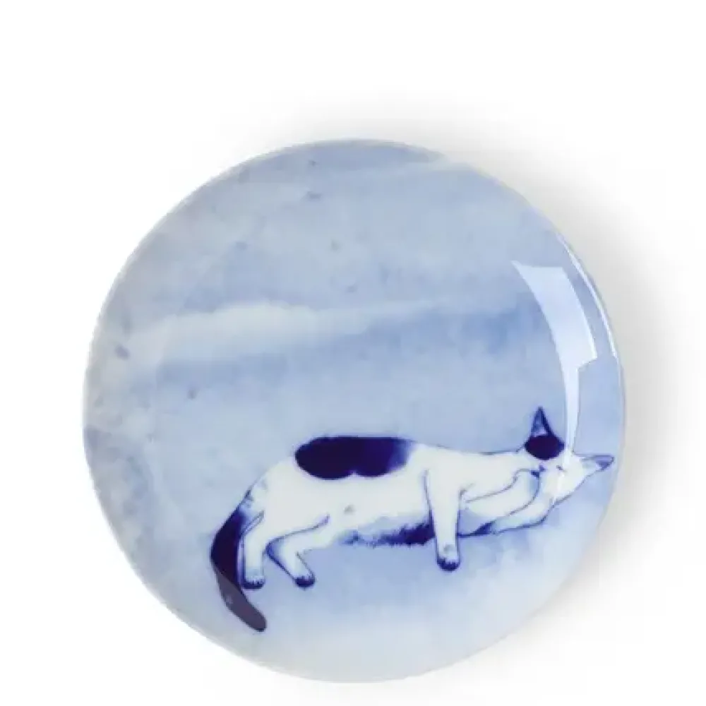 Blue Cat On Side Plate^MIYA Company Cheap