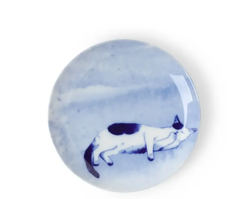 Blue Cat On Side Plate^MIYA Company Cheap