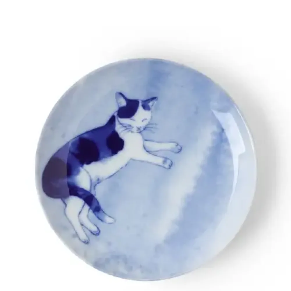 Blue Cat Relaxing Plate^MIYA Company Shop