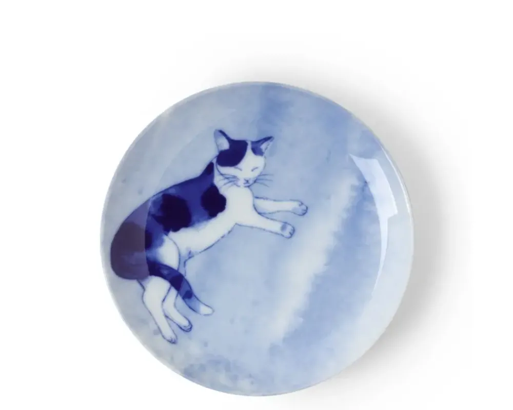 Blue Cat Relaxing Plate^MIYA Company Shop