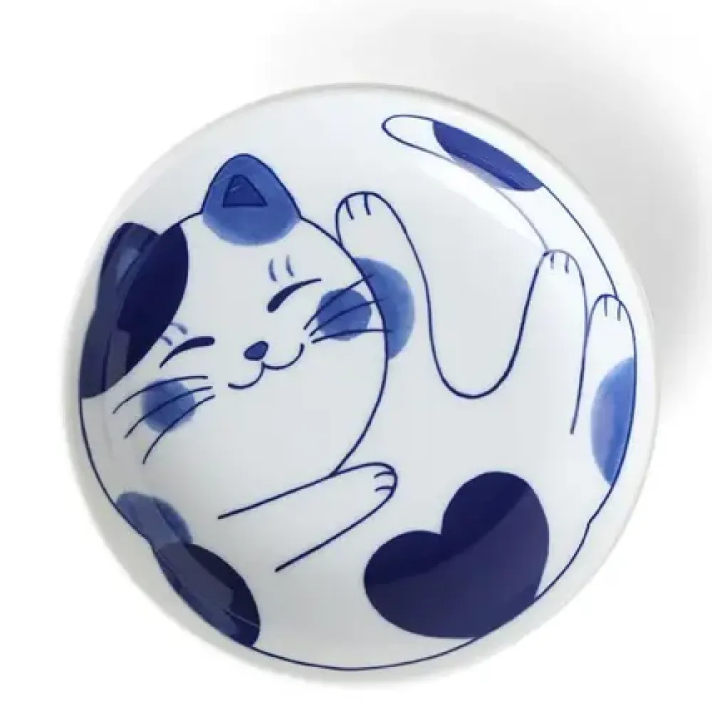 Blue Cats 7.75" Bowl^MIYA Company Cheap