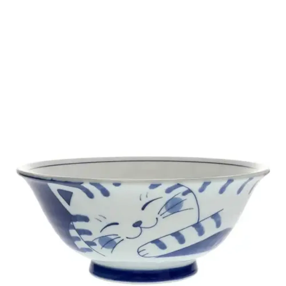 Blue Cats 7.5" Bowl^MIYA Company Outlet