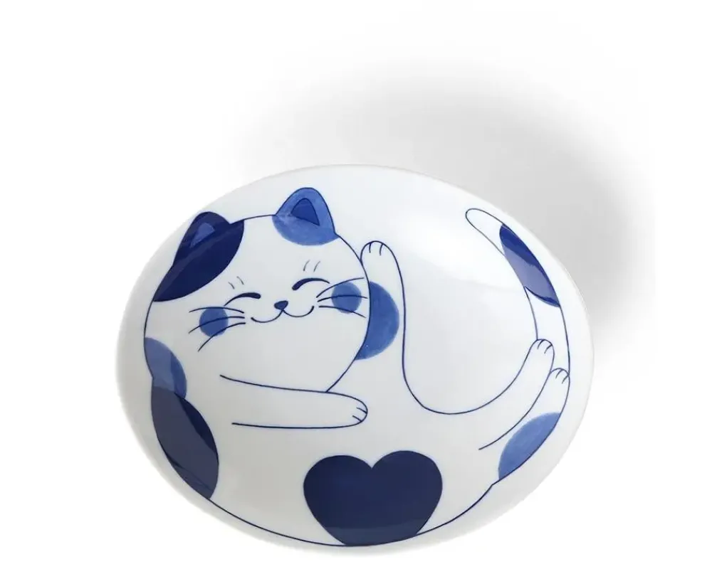 Blue Cats 7.5" Oval Bowl^MIYA Company New