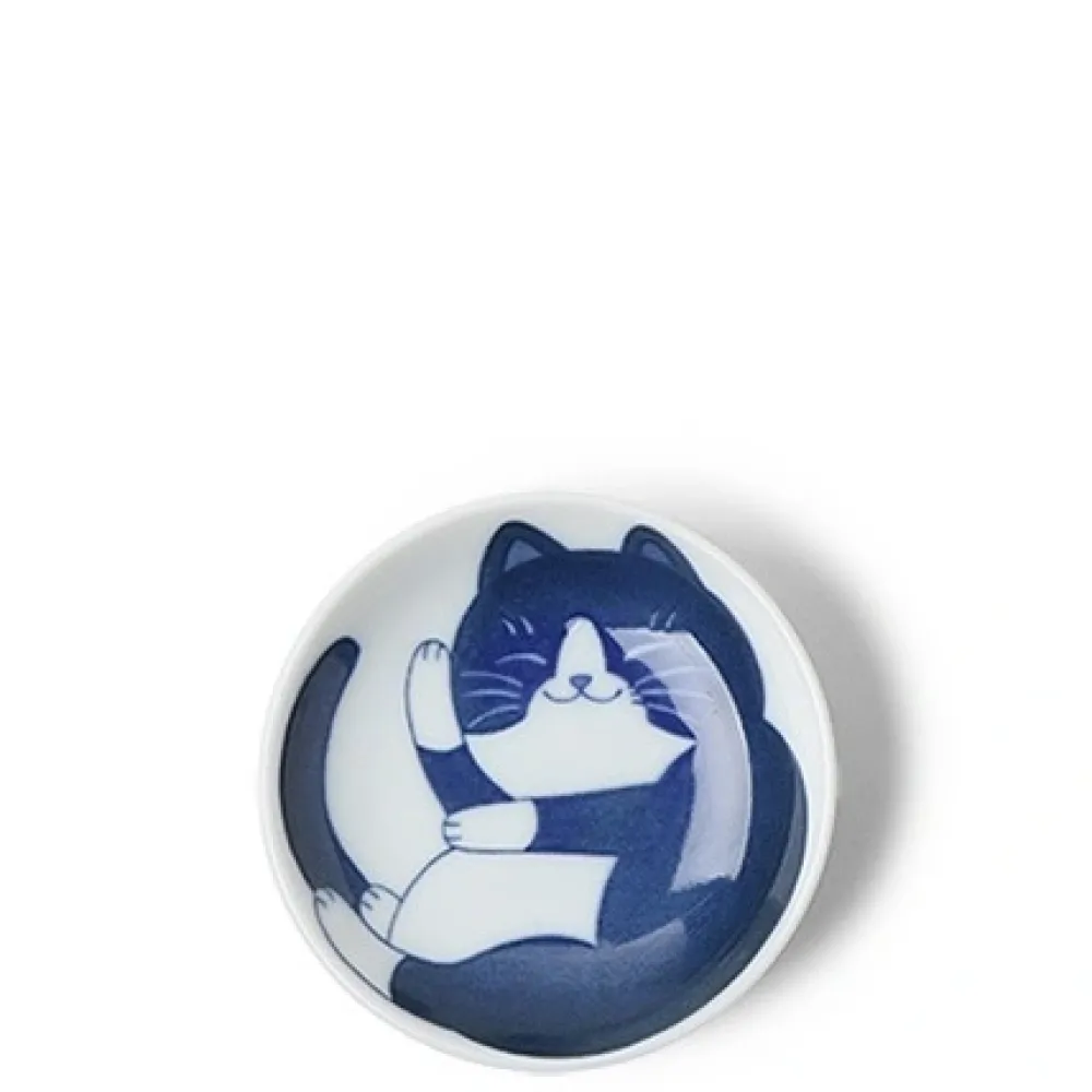 Blue Cats 3.75" Sauce Dish^MIYA Company Best