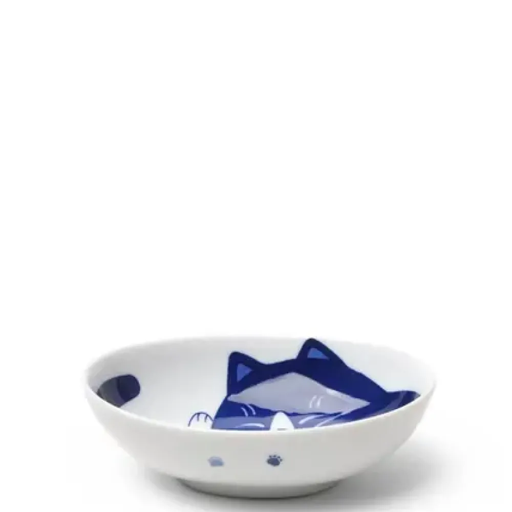 Blue Cats 5" X 3.75" Oval Bowl^MIYA Company Outlet