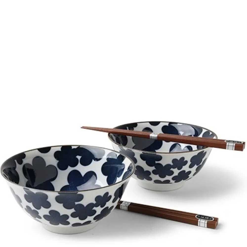 Blue Clouds 5.75" Bowl Set^MIYA Company Cheap