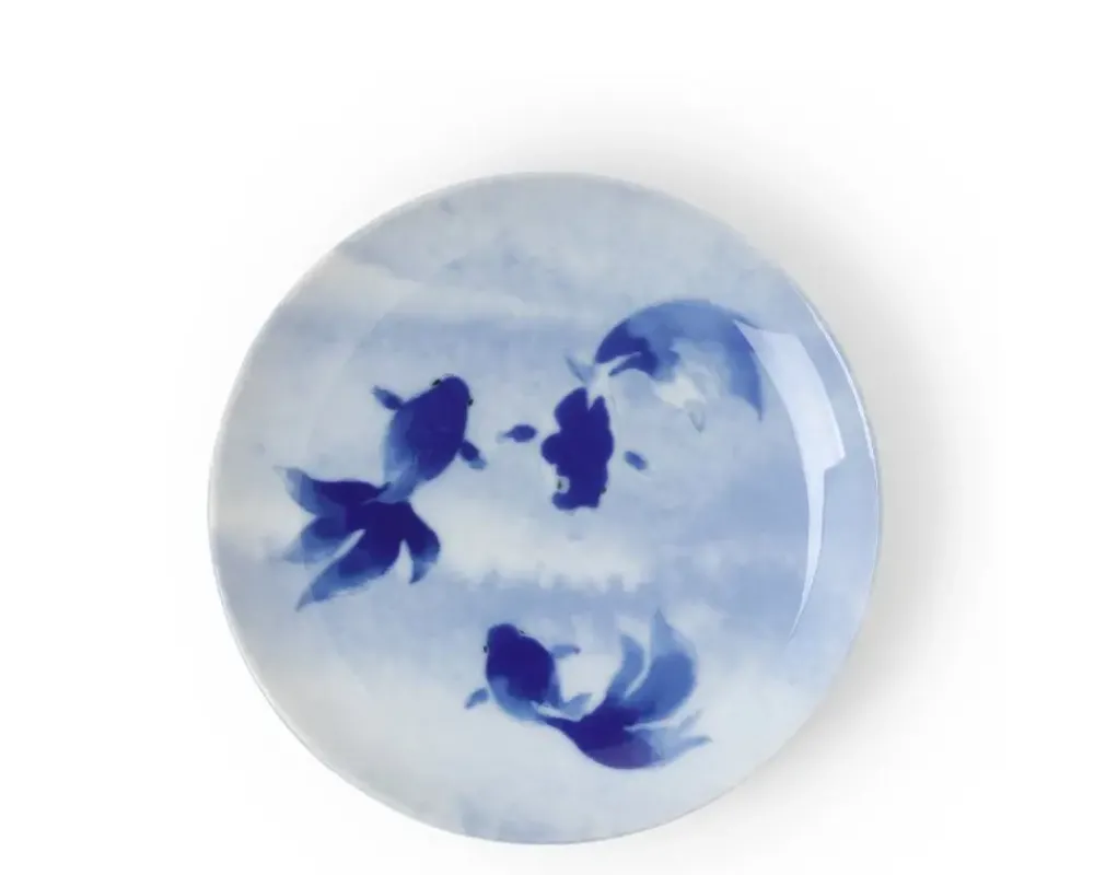 Blue Fish Swimming Plate^MIYA Company Cheap