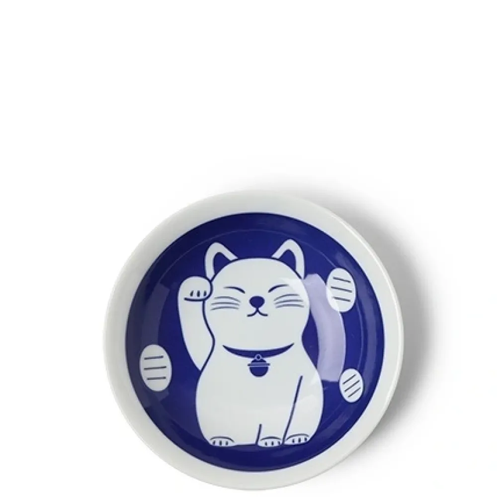 Blue Fortune Cat 6.5" Plate^MIYA Company Cheap