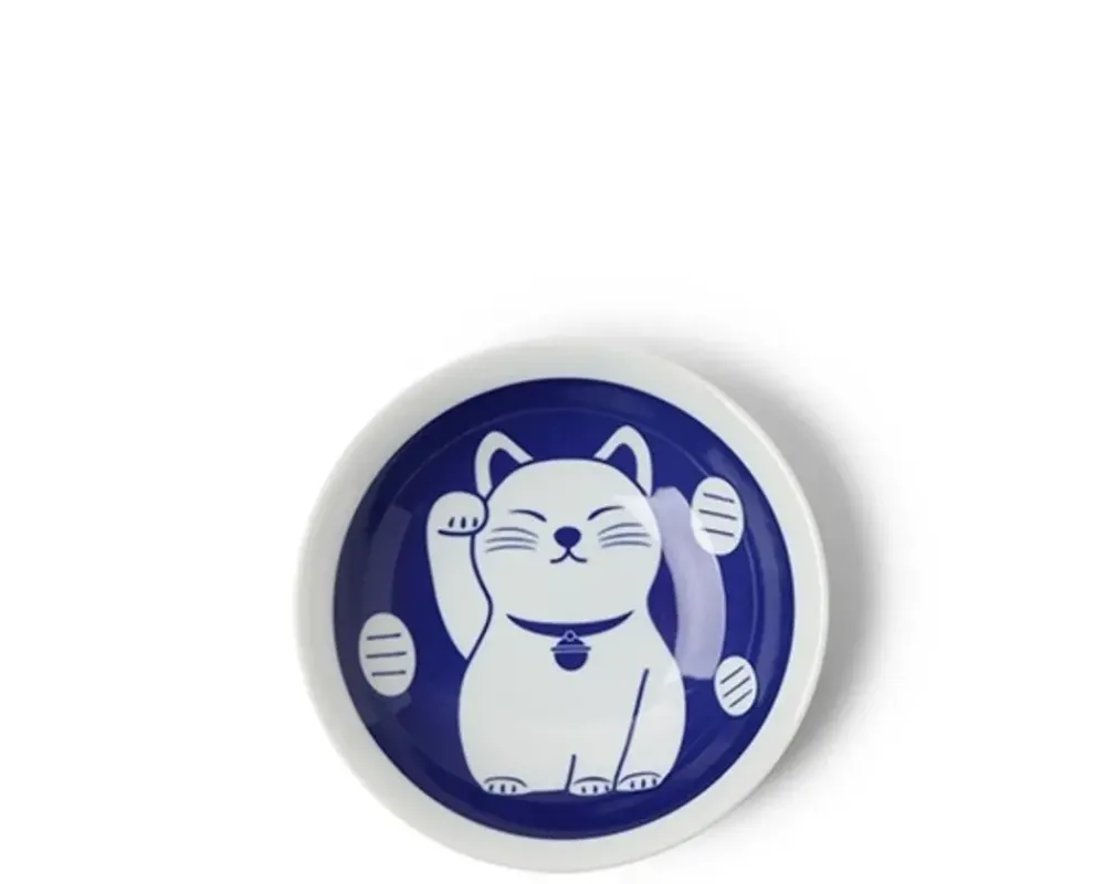 Blue Fortune Cat 6.5" Plate^MIYA Company Cheap