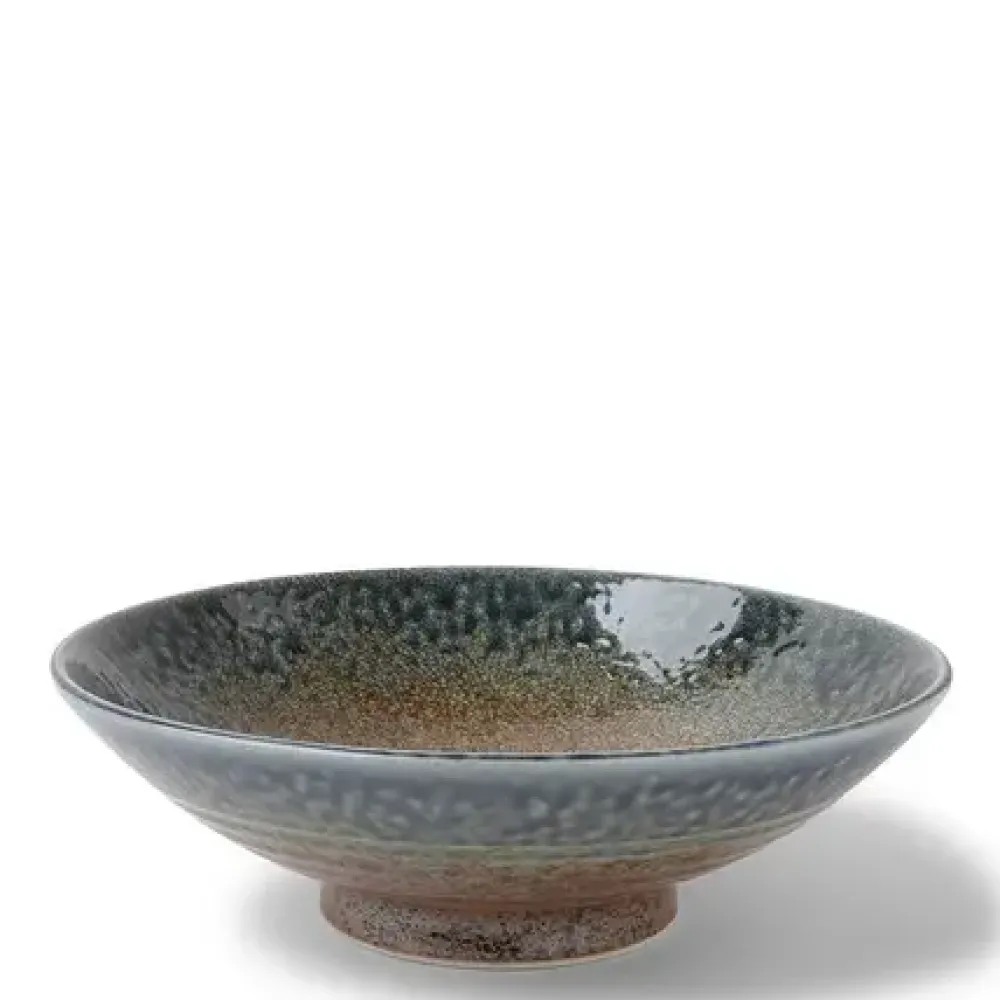 Blue Sand Crackle Bowl 9-1/2"^MIYA Company Cheap