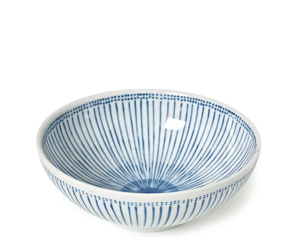 Blue Stripes 8.25" Bowl^MIYA Company Clearance