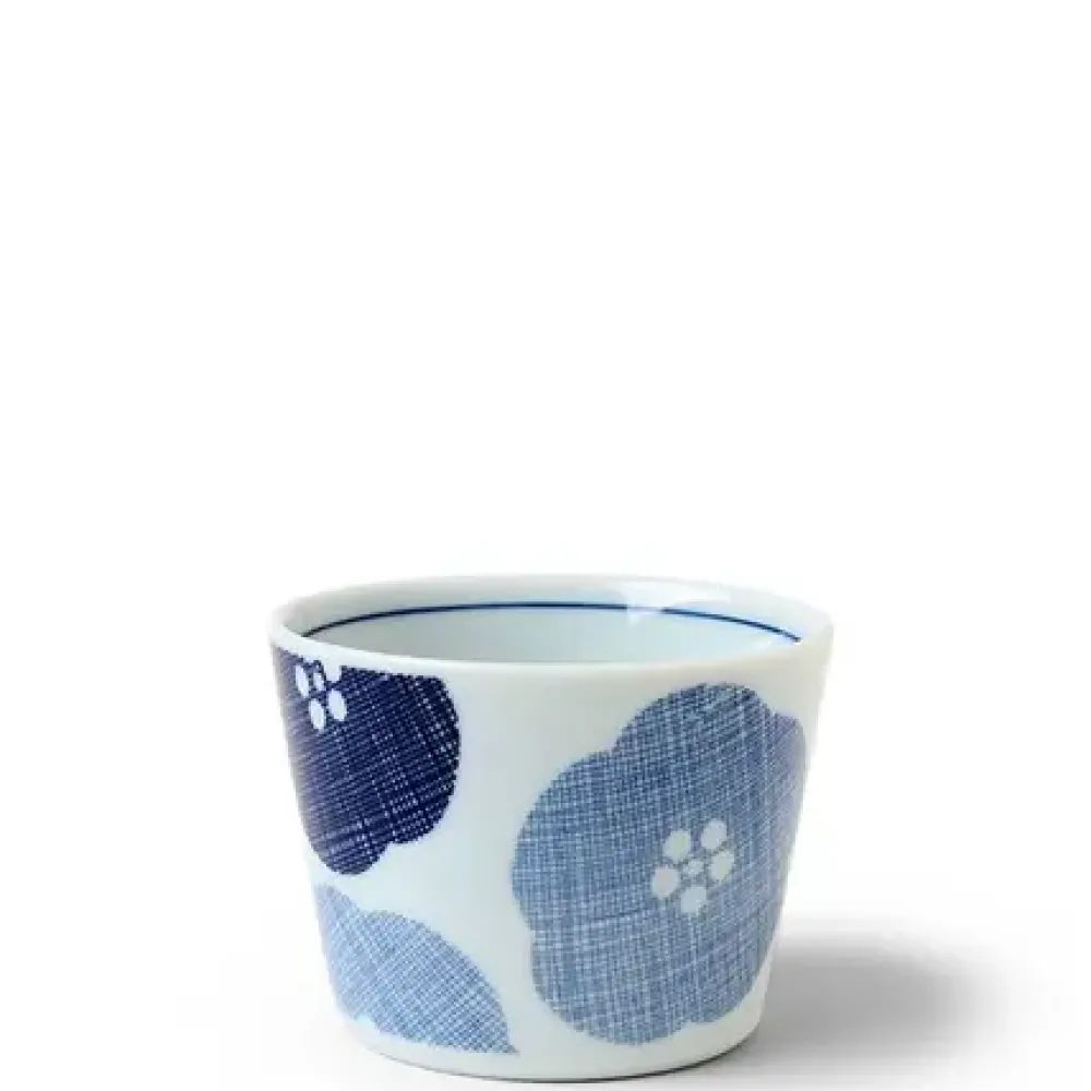 Blue Textile Petals Soba Cup^MIYA Company Store