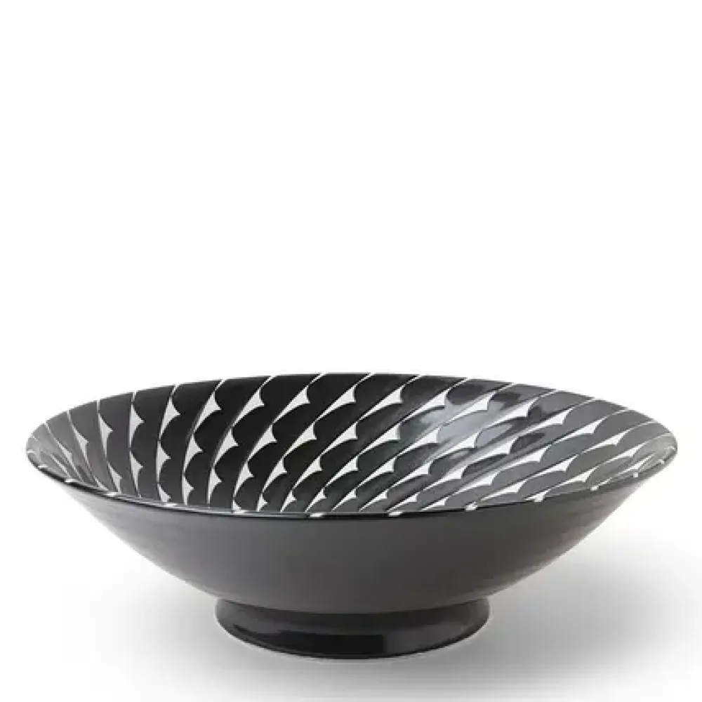 Bowl Black Choctaw Swirl 10"^MIYA Company Sale