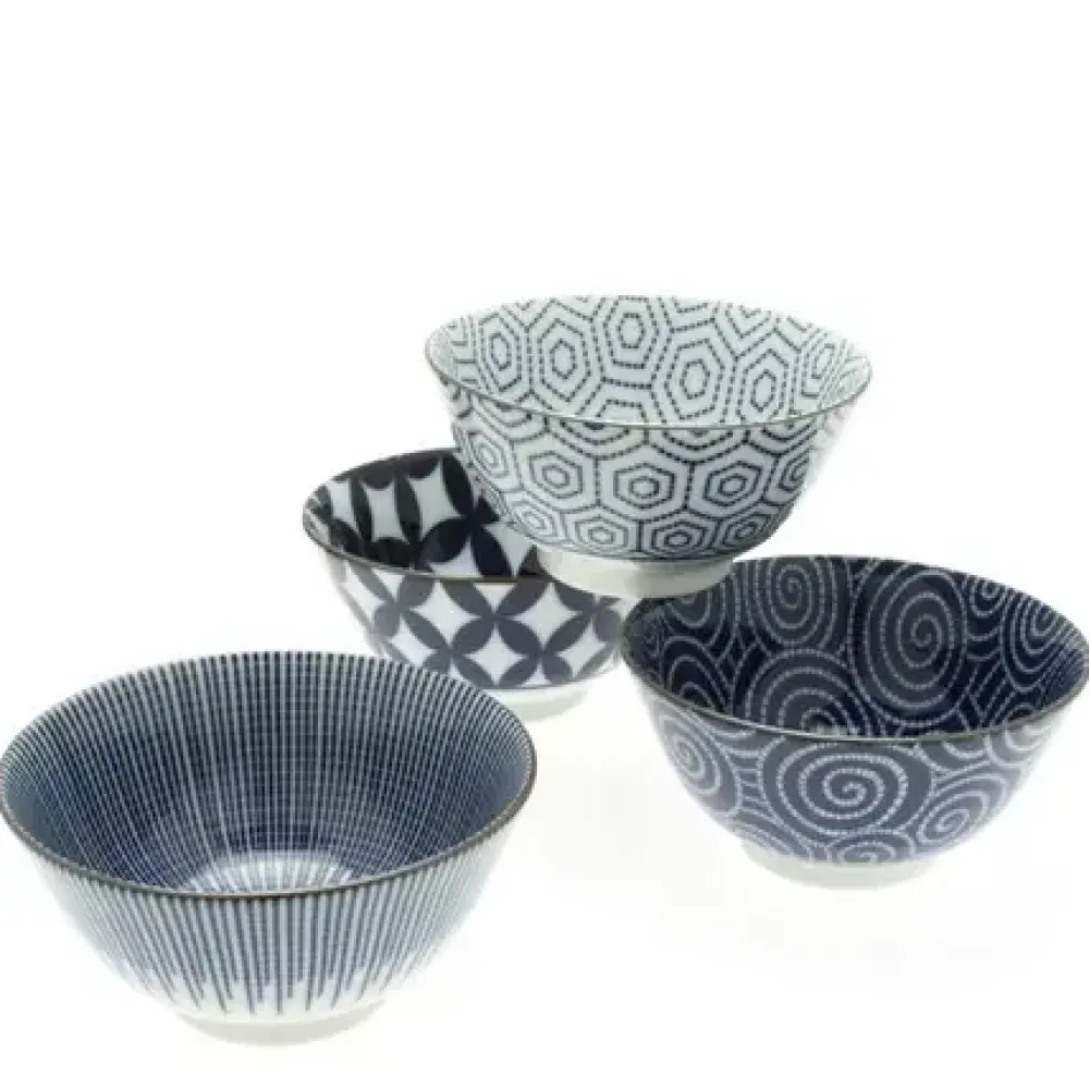 Bowl Set Modern Indigo 5-1/4"^MIYA Company Cheap