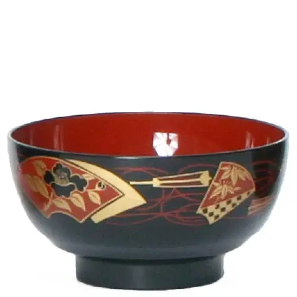 Bowl Soup 4.5" Black Fans^MIYA Company Cheap