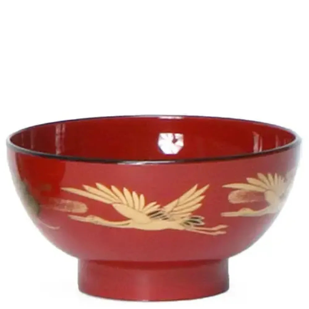 Bowl Soup 4.5" Red Crane^MIYA Company Shop