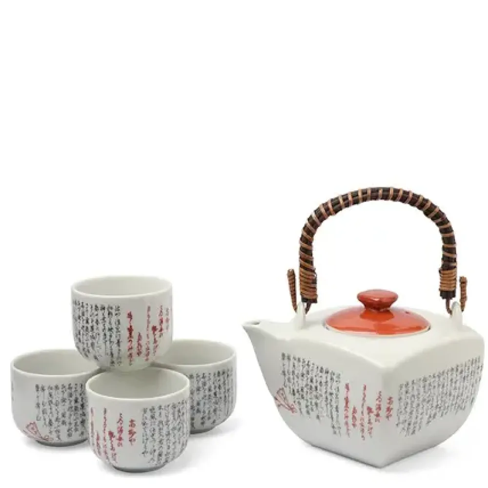 Calligraphy White Tea Set^MIYA Company Outlet