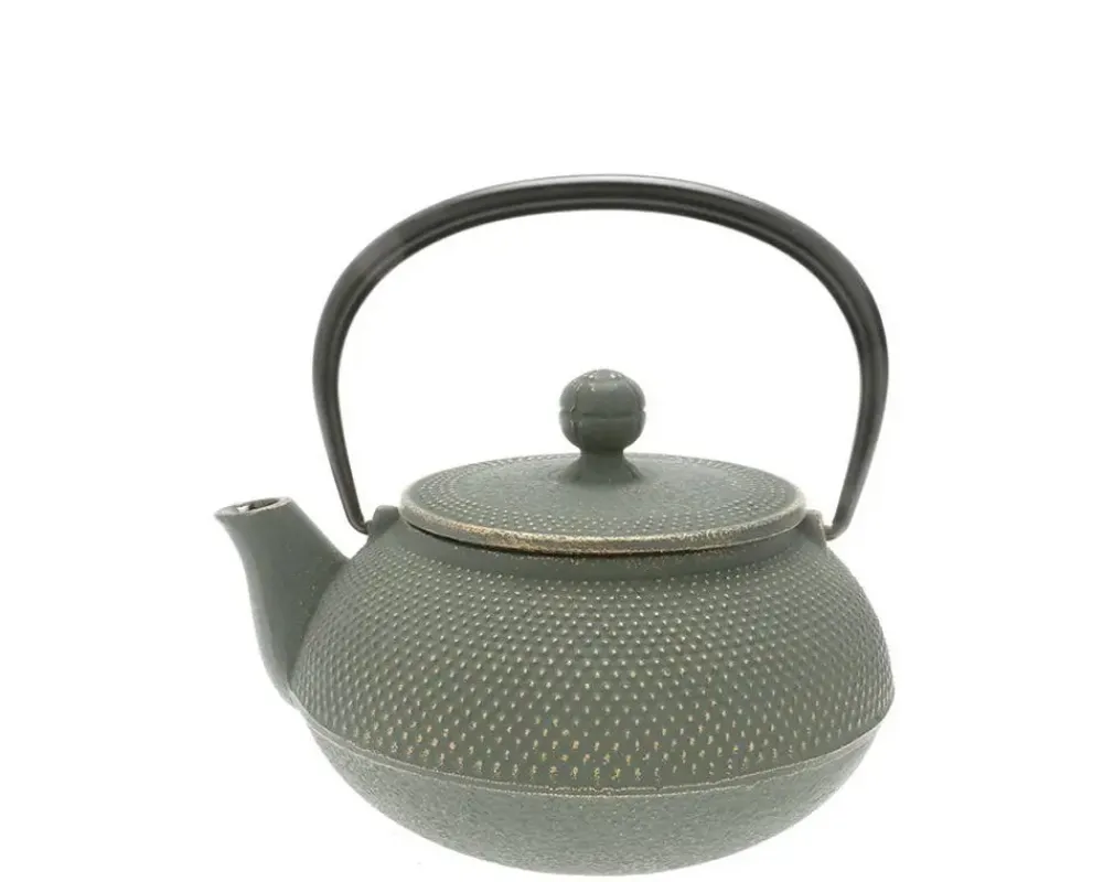 Cast Iron Green/Bronze Hobnail Teapot 0.65L^MIYA Company Cheap