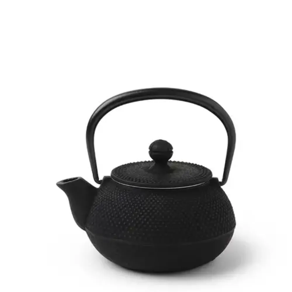 Cast Iron Teapot Black Hobnail 0.325L^MIYA Company Best