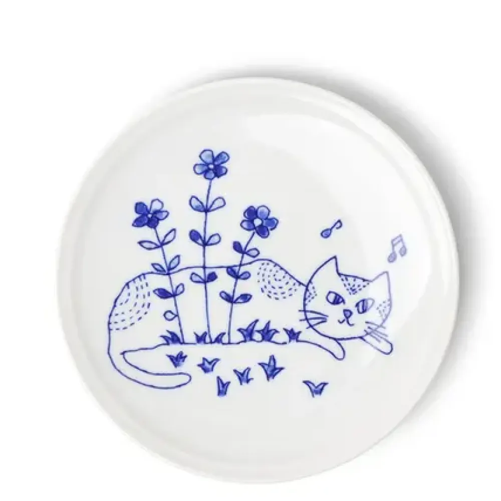 Cat In The Field 5-1/2" Plate^MIYA Company Cheap