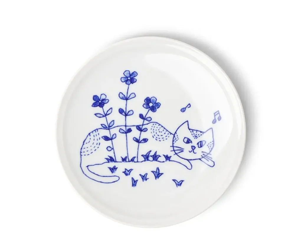 Cat In The Field 5-1/2" Plate^MIYA Company Cheap