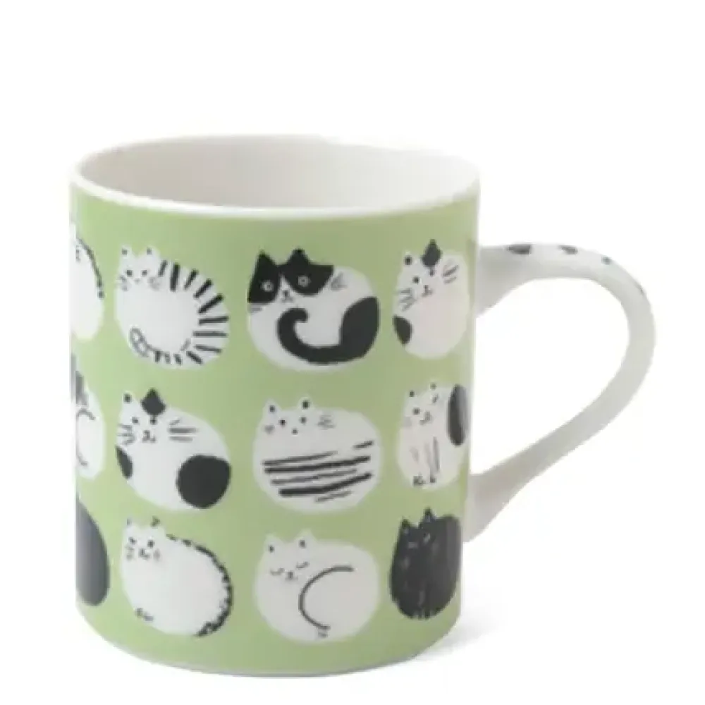 Cozy Cats 8 Oz. Mug - Green^MIYA Company Outlet