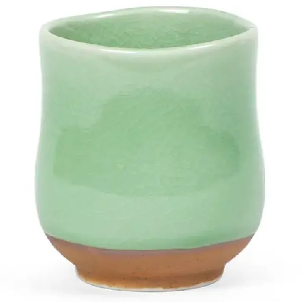 Crackle Green Teacup^MIYA Company Best