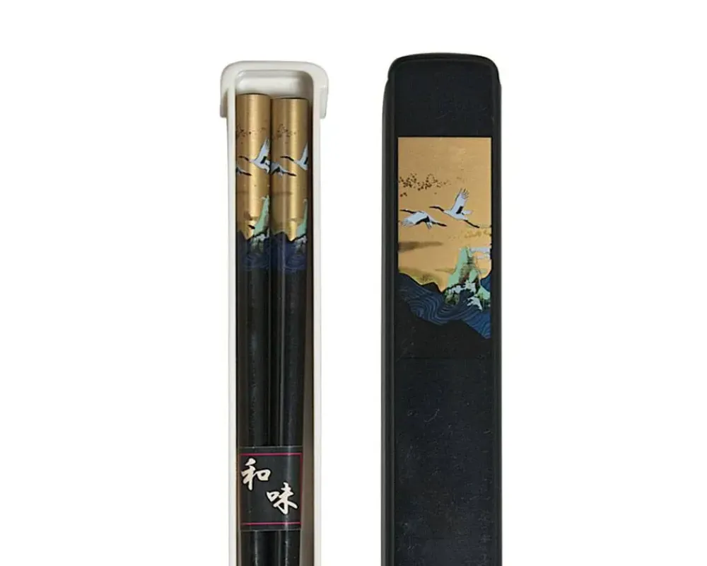 Cranes Chopsticks With Case - Black^MIYA Company Flash Sale