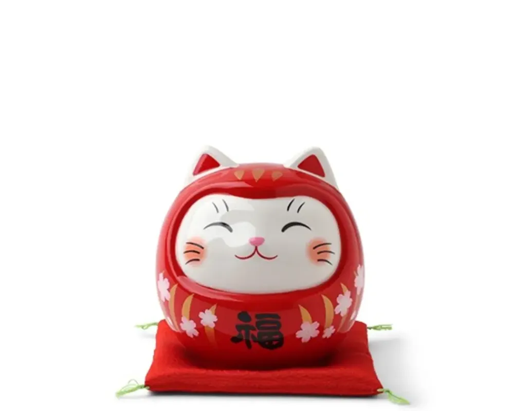 Daruma Fortune Cat Bank 3.75"^MIYA Company Cheap