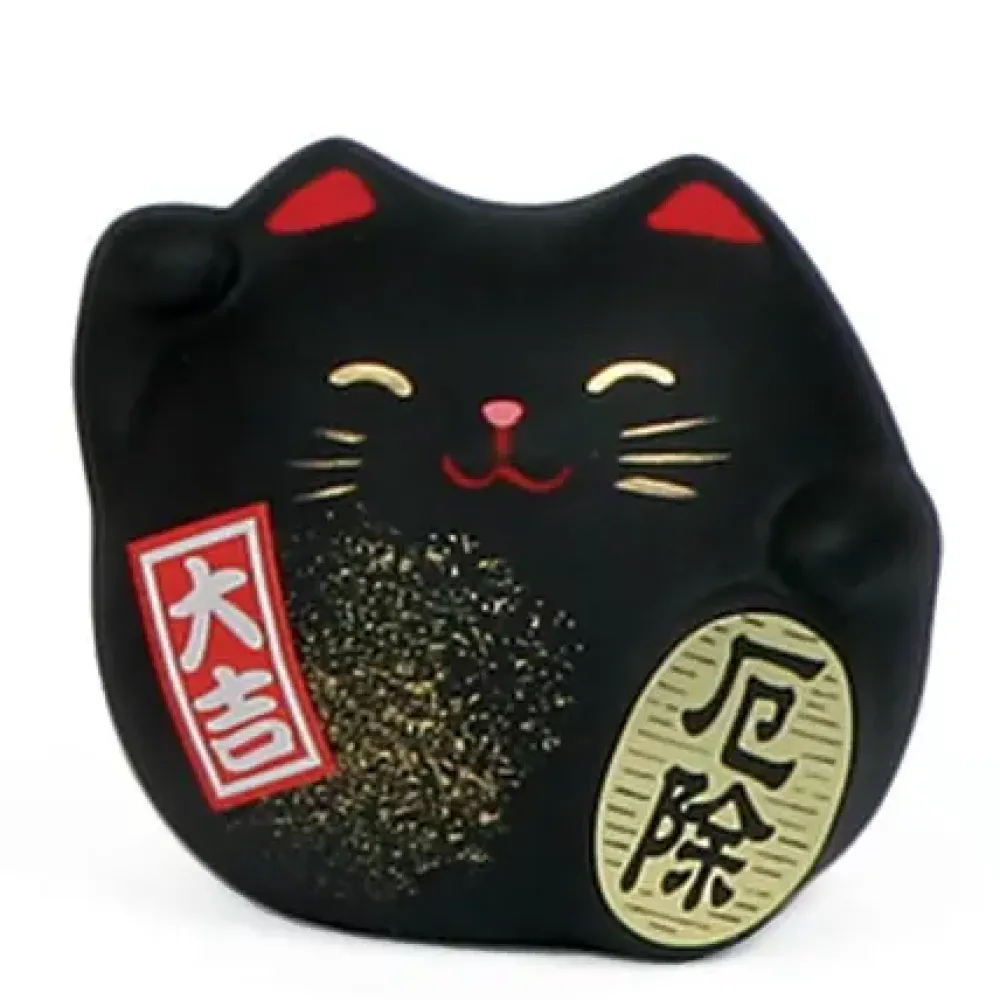 Feng Shui Cat 2.25" - Black^MIYA Company Clearance