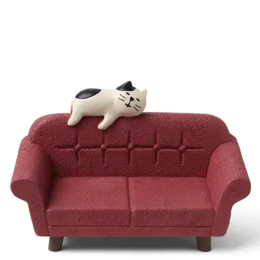 Figurine Cat On Red Sofa^MIYA Company Cheap