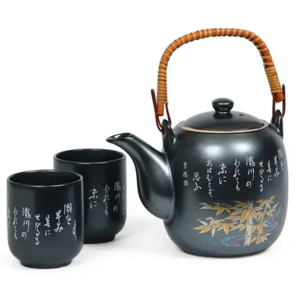 Gold Bamboo Kintake Tea Set^MIYA Company Shop