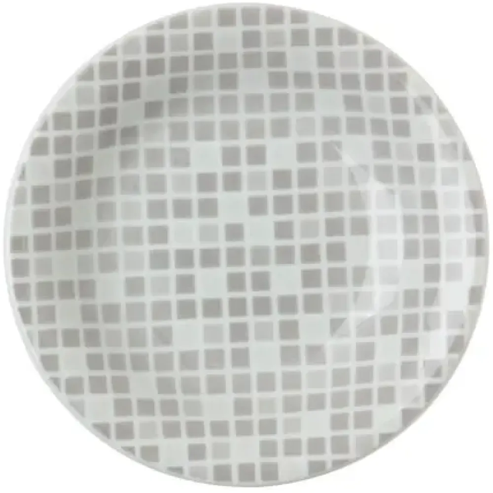 Grid 6.5" Round Plate - Gray^MIYA Company Cheap