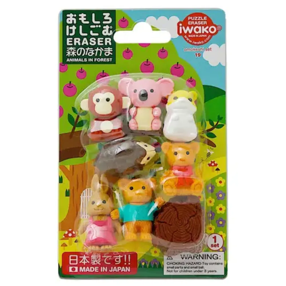 Iwako Forest Friends Eraser Pack At Miya^MIYA Company Clearance